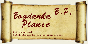 Bogdanka Planić vizit kartica